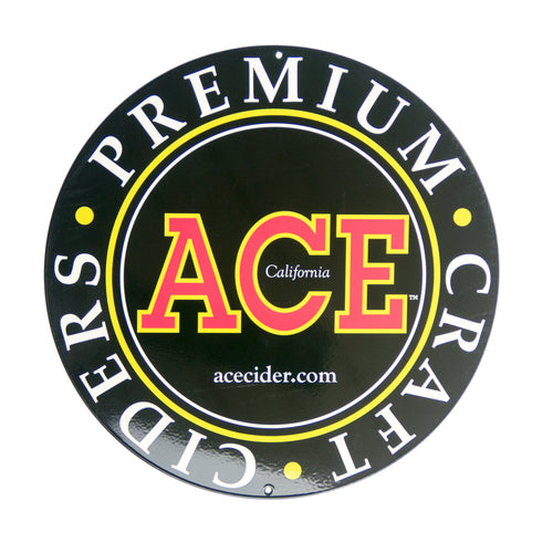 ACE Cider Metal Sign, Round